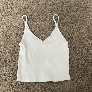 American Eagle beige cropped tank top